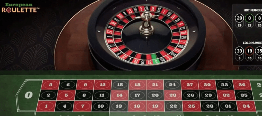 Simulate a European roulette wheel